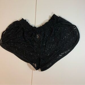 OP Black Lace Swim Coverup Shorts
